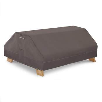 Classic Accessories Ravenna Water-Resistant Rectangle Table Cover, Dark Taupe