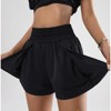 Womens Jogger Shorts High Waist Shirred Shorts with Pocket Tennis Skorts - 3 of 4