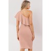 Hello Miz Women's Ruffled One Shoulder Maternity Dress - 3 of 4