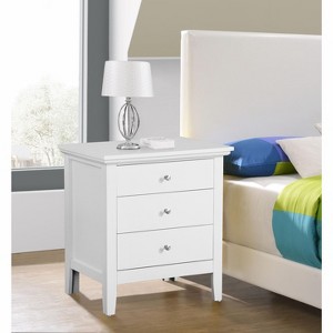 NicBex 24 Inch Nightstand with 3 Drawers,End Table,Wood Side Table with Round Knob Handles for Bedroom,Living Room - 1 of 4