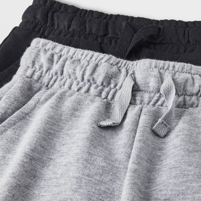 Toddler 2pk Knit Shorts - Cat & Jack™ Black/Gray, 4 of 6