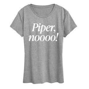 Women's Instant Message Piper No Short Sleeve Graphic T-Shirt - Heather Grey - Small - 1 of 4