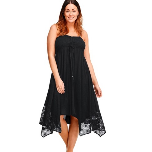 Plus size shop handkerchief hem dress