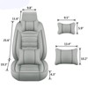 Bekrvio Universal 5-Seat Car Seat Covers Full Set, Premium PU Leather Waterproof Front & Rear Protector for Cars, SUVs & Trucks - 3 of 4