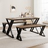 Jojoka Dining Table Set for 4,Kitchen Room Table Set with Benches,Dining Room Table Set for Home,Room,Kitchen - 3 of 4