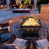 Yaheetech 32inch Fire Pit Outdoor Round Steel Fire Bowl with Mesh Cover Grills Poker for Patio Garden Camping Bonfire - 2 of 4