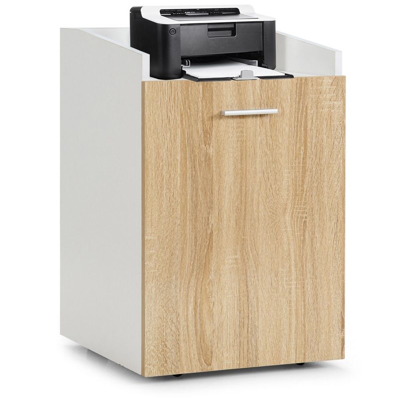 Costway File Cabinet with 2 Drawers Mobile Filing Cabinet w/Wheel for Letter Size, 1 of 11