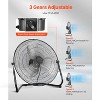 VEVOR Floor Fan, 3 Speeds High Velocity Heavy Duty 20 Inch Industrial Fan, 4800 CFM 360° Adjustable Tilt 21.33 ft/sec Airflow Large Metal Fan, Black - 4 of 4