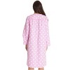 Dreamcrest Womens Snap-Front House Coat Flannel Duster Nightgown with Pockets - 3 of 3