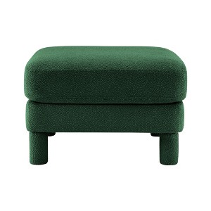 Sapphtopaz Modern Ottoman with Thick Upholstered Foot Stool for Sofa with Wood Cylindrical Legs End of Bed Bench for Living Room,Bedroom - 1 of 4