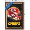 Trends International NFL Kansas City Chiefs - Neon Helmet 23 Framed Wall Poster Prints - 3 of 4