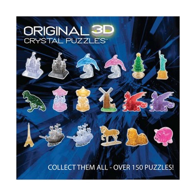 Translucent White Polar Bear and Baby 3D Crystal Puzzle