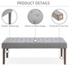 Simple Tufted Upholstered Ottoman Accent Bench with Soft Comfortable Cushion & Fashionable Modern Design - 4 of 4