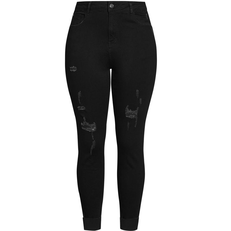 Women's Plus Size Harley Rebel Skinny Jean - black wash | CCX, 3 of 4
