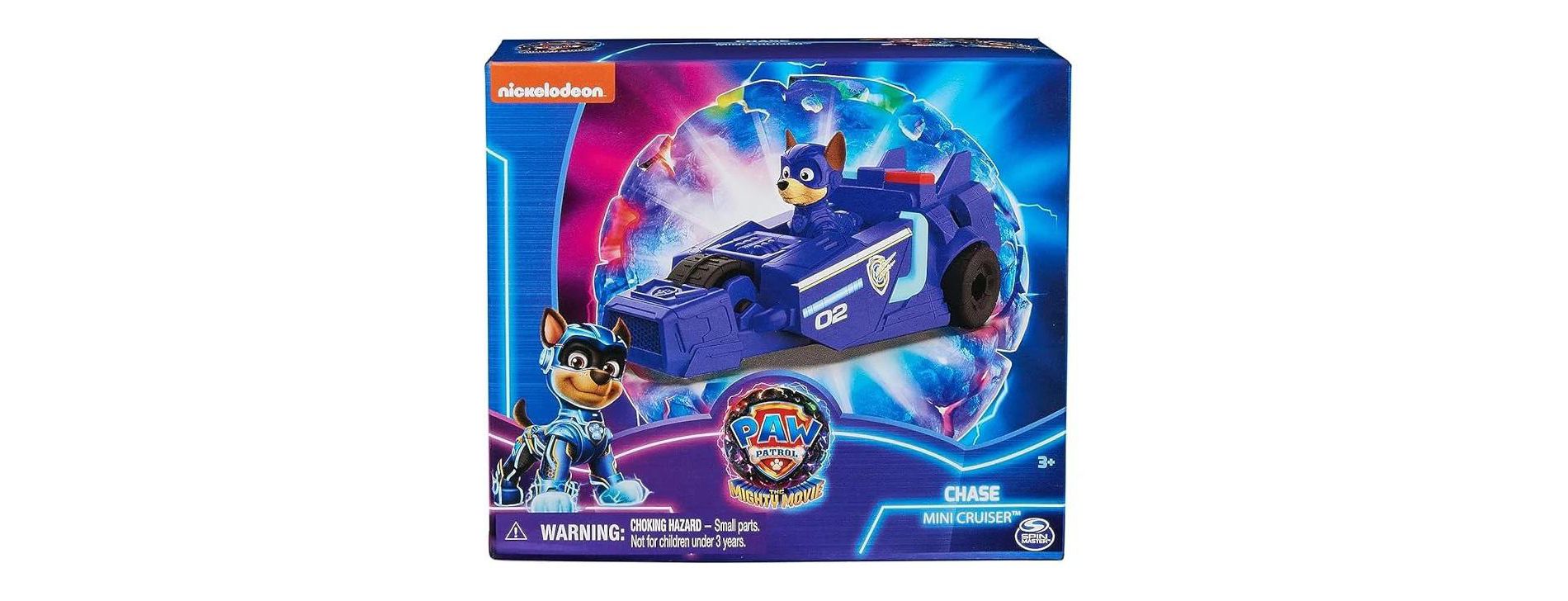 PAW Patrol The Mighty Movie Chase Mini Cruiser with 1 Chase Figurine and 1 Vehicle – Official Movie Toy, Ages 3+, Perfect for Fans and Collectors