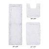 Shaggy Border Collection 3-Piece Bath Rug Set 100% Cotton Tufted Weave Ruffle Border Pattern Bathroom Rug for Machine Washable Bathmat - 2 of 4