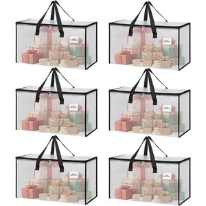 Extra Large Moving Bags with Zipper - Heavy Duty Tote for Packing Clothes, Durable Storage Bin Organizer, Multipack Set - 1 of 4