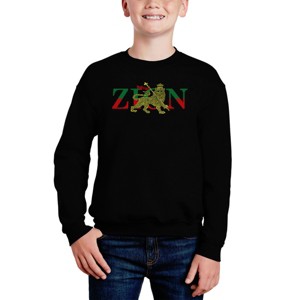 LA Pop Art Zion - One Love - Boy's Word Art Crewneck Sweatshirt - 1 of 3