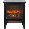 17-Inch Freestanding Electric Fireplace Stove Heater with 3D Flame Effect - 3 of 4