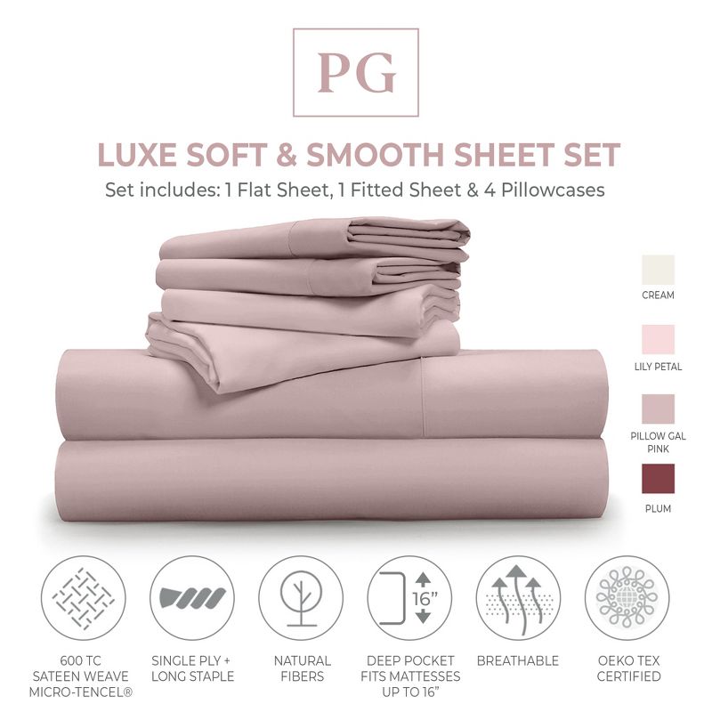Luxe Soft & Smooth 100% Tencel 6-piece Sheet Set, 2 of 5