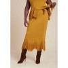 ELOQUII Women's Plus Size Fringe Hem Sweater Skirt - 3 of 4
