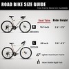 700C Road Bike, 16 Speeds Light Weight Aluminum Frame Commuter City Bike, Fixed Fork Road Bike With Disc Brake, Outdoor Bike L Size Men Women Cycling - 4 of 4