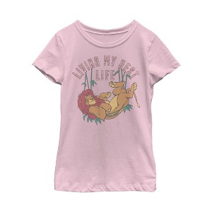 Girl's Lion King Simba Living Best Life T-Shirt - 1 of 3