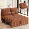 Belffin Corduroy Sleeper Sofa with Pull Out Bed Module Loveseat with Pullout Bed for Sectional Sofa Couch - 4 of 4