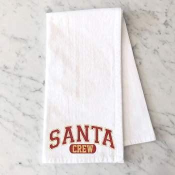 City Creek Prints Santa Crew Tea Towels - White