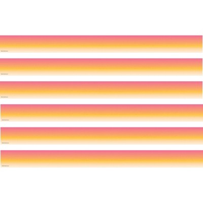 Teacher Created Resources® Pink and Orange Color Wash Straight Border Trim, 35 Feet Per Pack, 6 Packs