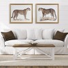 Madison Park (Set of 2) 25.75"x21.75" The Duel Cheetah Framed Graphic Wall Decor set: Dakota London Art, Gold Frame, Ready to Hang - 2 of 4