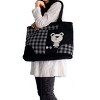Slickblue Cute Bear Design, Machine Washable, Cotton Canvas Tote Bag, Everyday Style, Black - 4 of 4