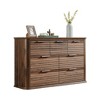 Zeus & Ruta Fluted 52" Modern Wood Dresser with 7 Drawers, Curved Design for Living Room & Hallway Storage - 2 of 4
