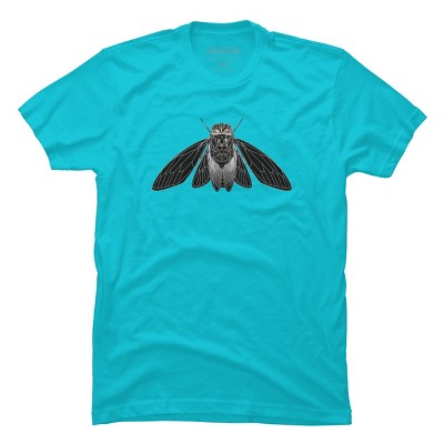 Men's Design By Humans Monochrome Cicada By Realkey T-Shirt
