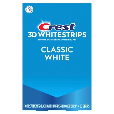 Crest 3DWhitestrips Noticeably White At-home Teeth Whitening Kit - 10 Treatments