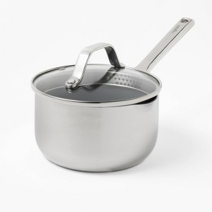 1.5qt Nonstick Ceramic Coated Stainless Steel Sauce Pan - Figmint™ - 1 of 4