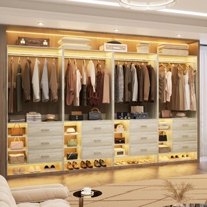 Aheaplus 30'' Freestanding Closet Organizer with Hanging Rods and Drawers, Closet System with Storage Shelves - 1 of 4