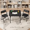 Boys and Girls Folding Table and Chairs Set of 3, Portable Table and Chair with Pu Soft Cushion - 4 of 4