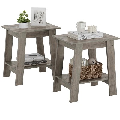 End Table, Small Side Table, Nightstand with 5-Tier Storage Shelf for Living Room, Bedroom