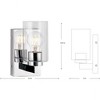 Progress Lighting Goodwin 1-Light Polished Chrome Vanity Light with Clear Glass Shade - 3 of 4