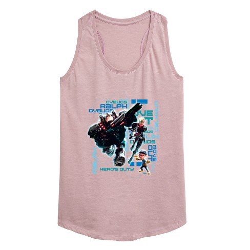 Women's Disney Hero's Duty Graphic Racerback Tank - Heather Orchid ...