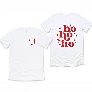 Simply Sage Market Women's Whimsical Ho Ho Ho Front and Back Short Sleeve Graphic Tee - 1 of 4