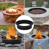Acekool 36-Inch Fire Pit Ring for Outdoor Use, Smokeless Design, 8-Piece Steel, Black, Above-Ground or Underground, Vent Holes, Easy Assembly - 2 of 4
