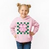 The Juniper Shop Lucky Clover Checkered Toddler Graphic Hoodie - 2T - Pink - 2 of 3