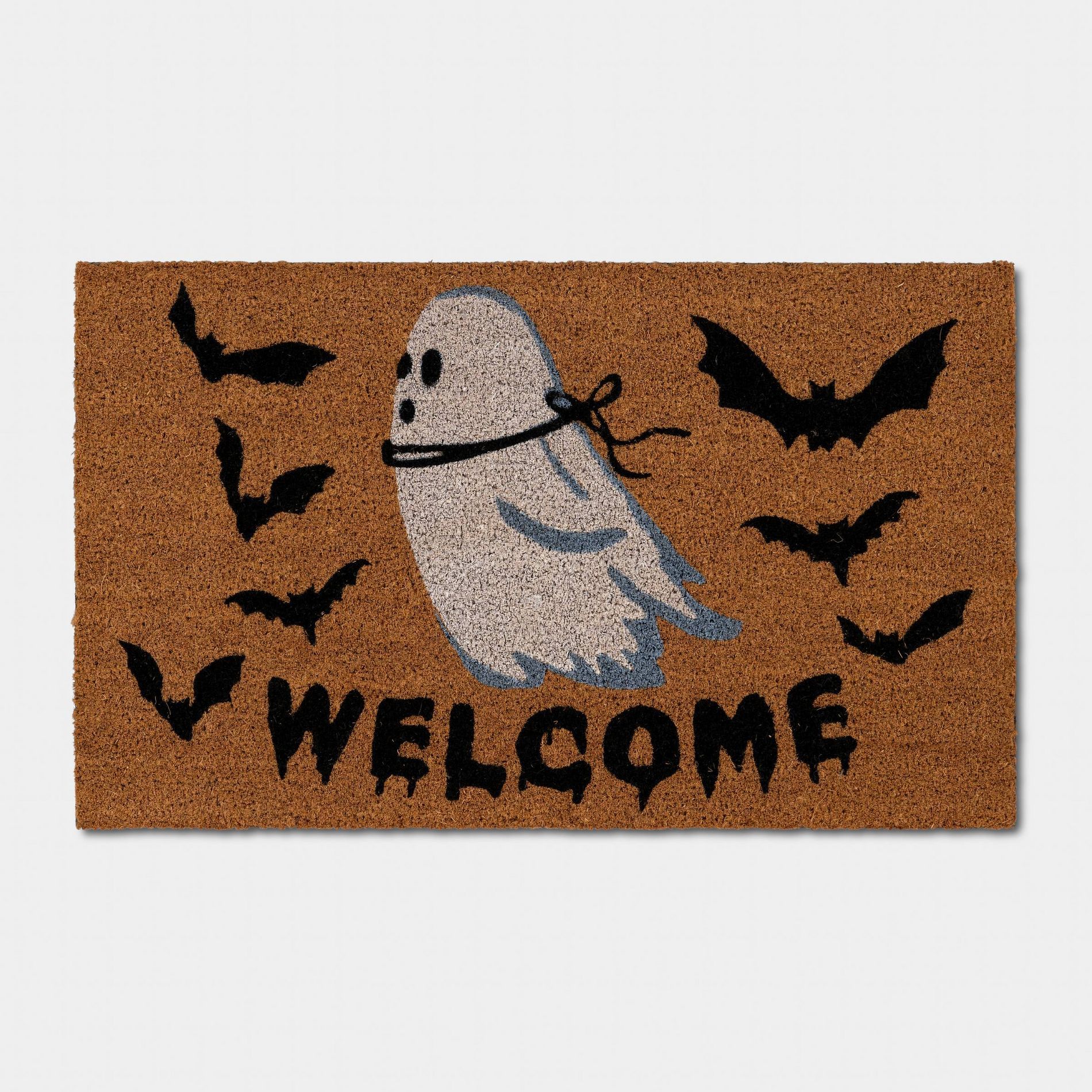 18"x30" Ghost and Bats 'Welcome' Halloween Doormat - Hyde and EEK! Boutique™