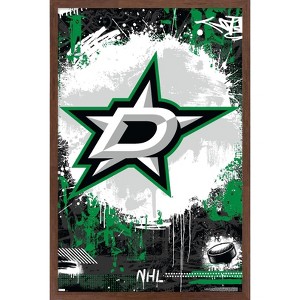 Trends International NHL Dallas Stars - Maximalist Logo 23 Framed Wall Poster Prints - 1 of 4