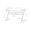 Monarch Specialties Computer Desk Home Office Laptop 48InchL Work Metal Laminate White Grey Contemporary Modern - 3 of 4