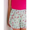 Fuchsia Floral Ruffle Top and Mint Blossom Shorts Set Mia Belle Girls - 4 of 4