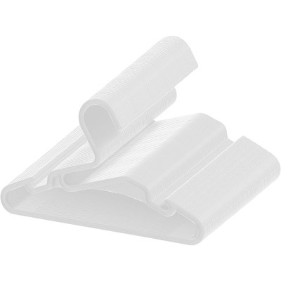 IRIS USA Clothes Hangers, Durable Flexible Plastic Hangers with Shoulder Grooves & Accessory Hooks