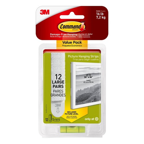 Command Large Picture Hanging Strips, 24 ct